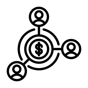 Shareholder, Share, Dividend, Profit, Income, Collaboration  icon