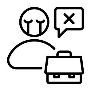 Unemployment, Fired, Job Loss, Employee, User, Sad icon