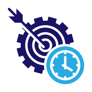 Effective, Management, Stopwatch, Process, Workflow, Target icon