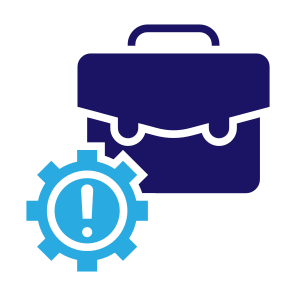 Failure, Gear, Machine, Briefcase, Risk, Management icon