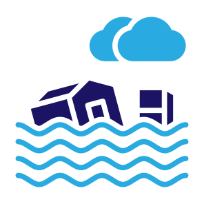 Floods, Home, Disaster, Water, Flooded, Natural Disaster icon