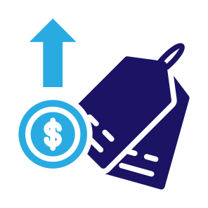 Price, Tag, Label, Pricing, Money, Up icon
