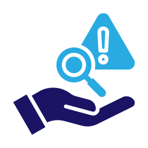 Risk, Search, Warning, Analysis, Investigation, Research  icon