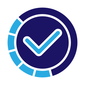 Completion, Check, Survey, Market Research, Pie Chart icon