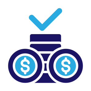 Cost, Coins, Money Stack, Check, Business icon