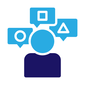 User, Experience, Customer, Person, Interacts   icon