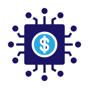 Financial Technology, Financial, Technology, System, Processor, Chip icon