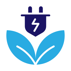 Energy, Electricity, Green Power, Sustainability, Environmental, Ecology And Environment, Environment, Plug, Leaf, Ecology icon