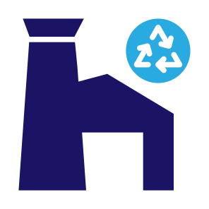 Recycling Plant, Recycling, Factory, Eco Factory, Recycling Center,  Building icon