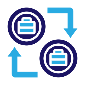 Business To Business, Commerce, Briefcase, Transfer, Transaction  icon
