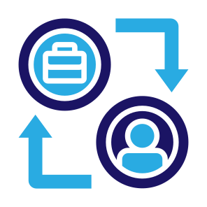 Business To Consumer, User, Customer,  Transaction, Commerce And Shopping icon