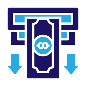 Cash Withdrawal, Money Withdrawal, Money, Currency, Atm Machine icon