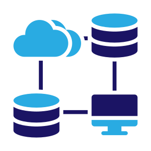 Big Data, Data Processing, Process, Network, Database, Cloud Computing icon