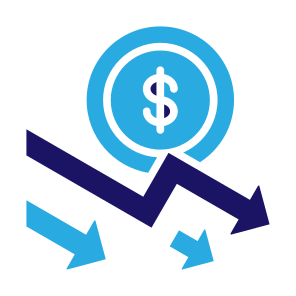 Crisis, Dollar, Financial, Economy, Loss, Stock Market, Recession icon