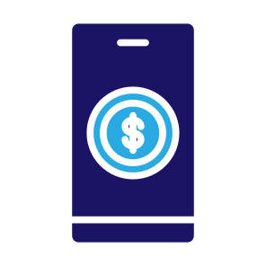 Digital Money, Smartphone, Dollar, Currency, Transaction, Banking, Online Payment icon