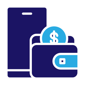 Digital Wallet, Smartphone, Dollar, Electronic, Billfold, Payment Method, Mobile Payment, Online Payment icon