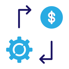 Ecosystem, Gear, System, Dollar, Coin, Money, Money Management icon