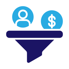 Filter, Money, Dollar, Coin, Funnel, User, Sort icon