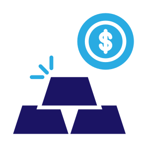 Gold, Dollar, Coin, Bank, Economy, Money icon
