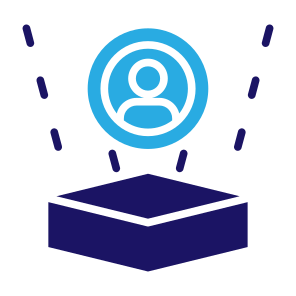 Hologram, Business, Coin, User, Virtual Reality, Technoloy icon