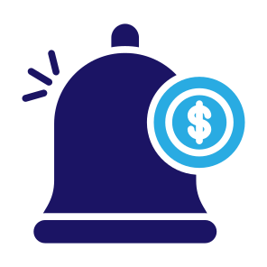 Payment Notification, Money, Dollar, Coin, Alarm, Currency, Payment, Notification icon