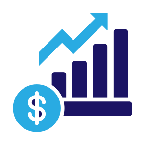 Profit, Money, Graph, Dollar, Currency, Statistic, Growth, Bar Chart icon