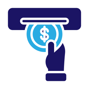 Withdraw, Money, Hand, Coin, Currency, Accounting, Atm, Business And Finance, Money Withdrawal, Cashmachine icon