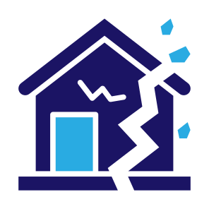 Destroy, Demolish, Home, Earthquake, Broken icon