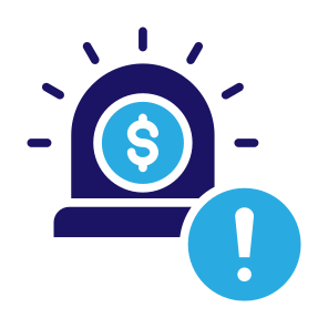 Emergency, Money, Exclamation Mark, Alert, Investment icon