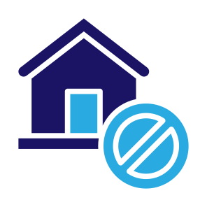 Eviction, House, Real Estate, Bankrupt, Closed icon