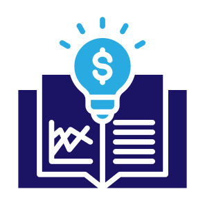 Financial Literacy, Book, Innovation, Knowledge, Financial Analysis icon
