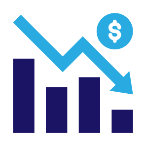 Recession, Money, Statistics, Down Arrow, Reduce Cost icon