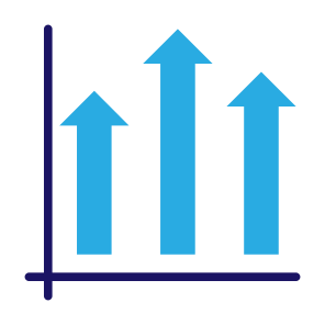 Growth, Progress, Rise, Progression, Statistics  icon