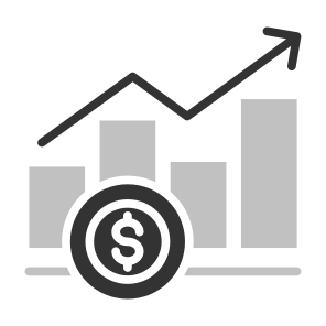 Increase, Money, Graph, Sales, Growth icon