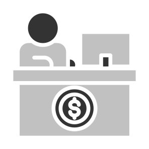 Teller, Bank, Office, Professions And Jobs, Desk icon