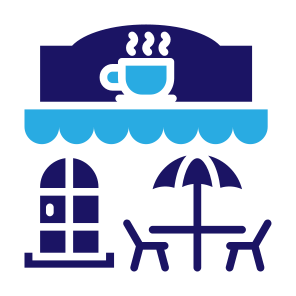 Cafe, Shop, Place, Coffee, Drink, Food  icon