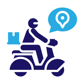 Delivery, Scooter, Box, Express, Shipping, Courier icon
