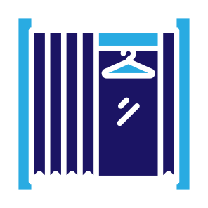 Fitting Room, Curtain, Changing, Try, Privacy, Clothes icon
