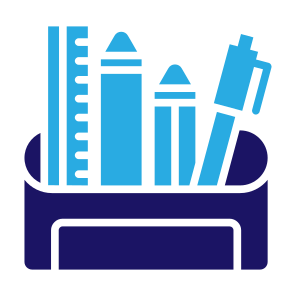 Stationery, Pencil, Pen, Tools, Office, Supplies icon