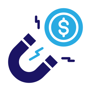 Attract, Money, Income, Magnet, Attraction, Profit icon