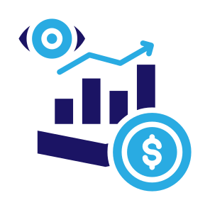 Investment, Money, Sales, Prediction, Vision, Growth icon