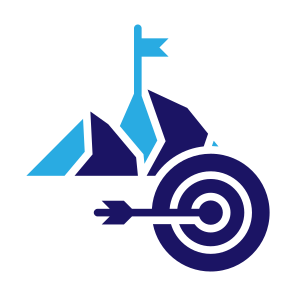 Mission, Planning, Success, Goal, Target, Mountain icon