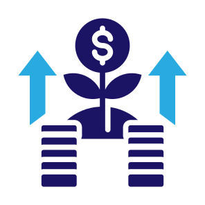 Profits, Income, Money, Investment, Growth, Increase icon