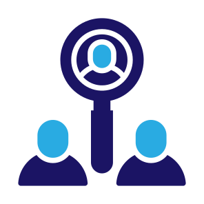 Recruitment, Research, Identification, Resources, Talent, Candidate icon