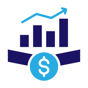 Revenue, Money, Increase, Statistics, Economy, Growth icon