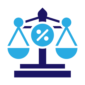 Balance, Trial, Law, Tax, Percentage, Scale icon