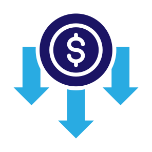 Cost Reduction, Cost, Reduction, Money, Low Price, Decrease icon