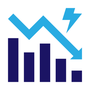 Decrease, Reduction, Reduce, Economics, Loss, Recession  icon