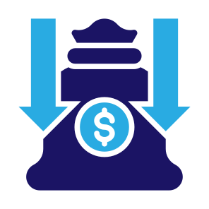Reduce Cost, Cost, Reduce, Decrease, Money, Price icon