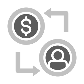 Exchange, Sell, Cash Flow, Buy, User, Money  icon